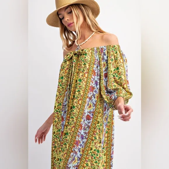 💥 Easel “Secret Garden Maxi” Dress | Buttercup