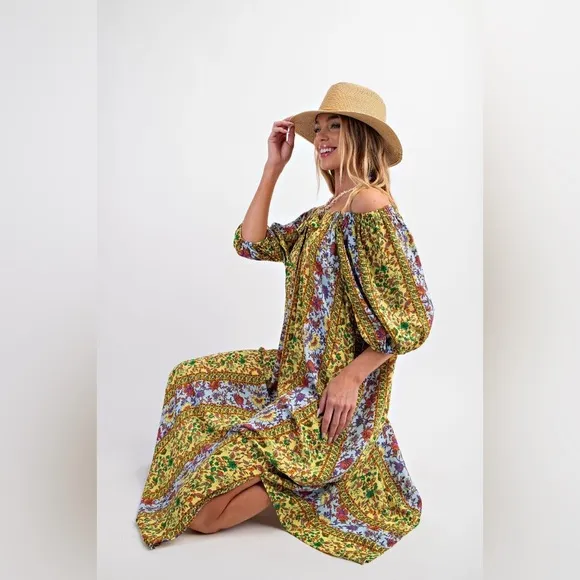 💥 Easel “Secret Garden Maxi” Dress | Buttercup