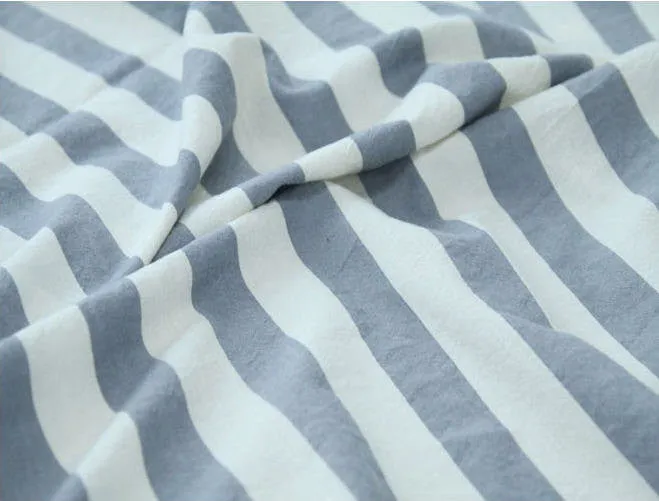3 cm Gray Stripe Cotton Fabric - 45" Wide - By the Yard 82758