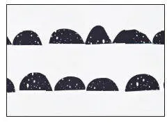 3 Yards Discount - Half Moon Cotton Fabric, Black and White Fabric, Geometric Fabric - Fabric By the Yard 98176