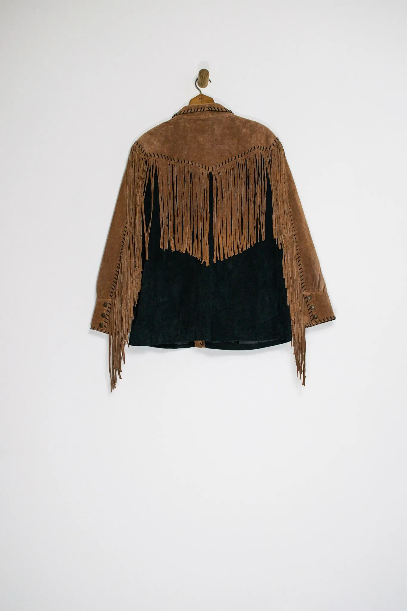 90’s BOB MACKIE SUEDE FRINGE JACKET / LARGE