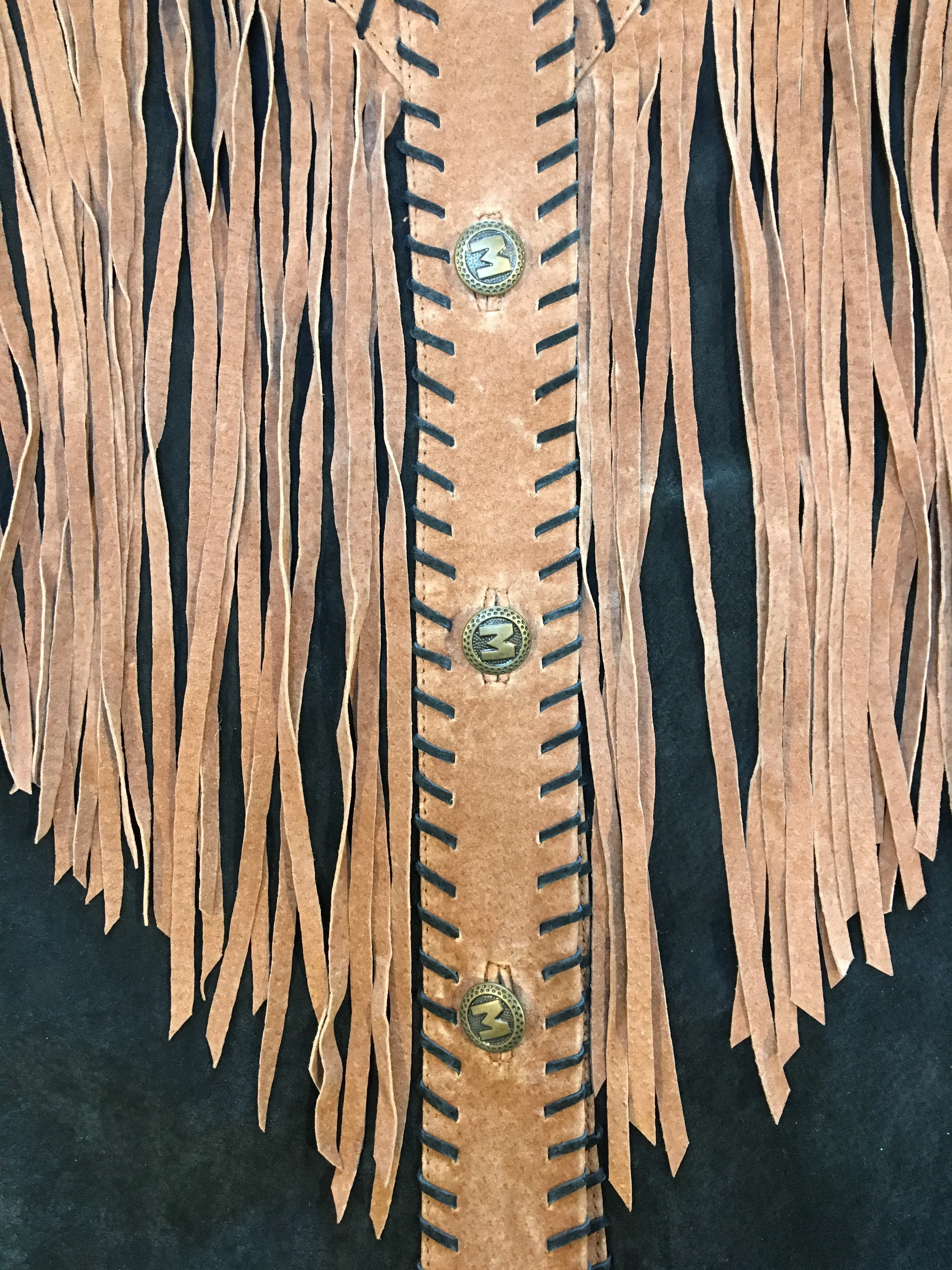 90’s BOB MACKIE SUEDE FRINGE JACKET / LARGE