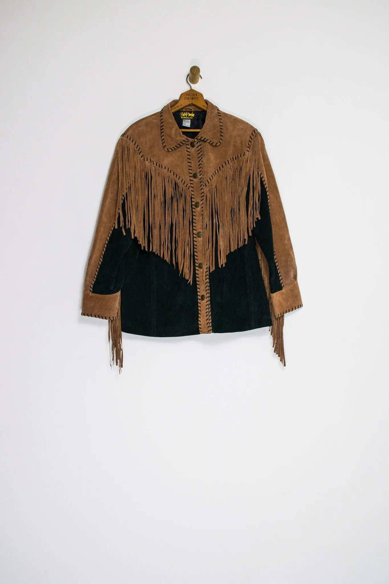 90’s BOB MACKIE SUEDE FRINGE JACKET / LARGE