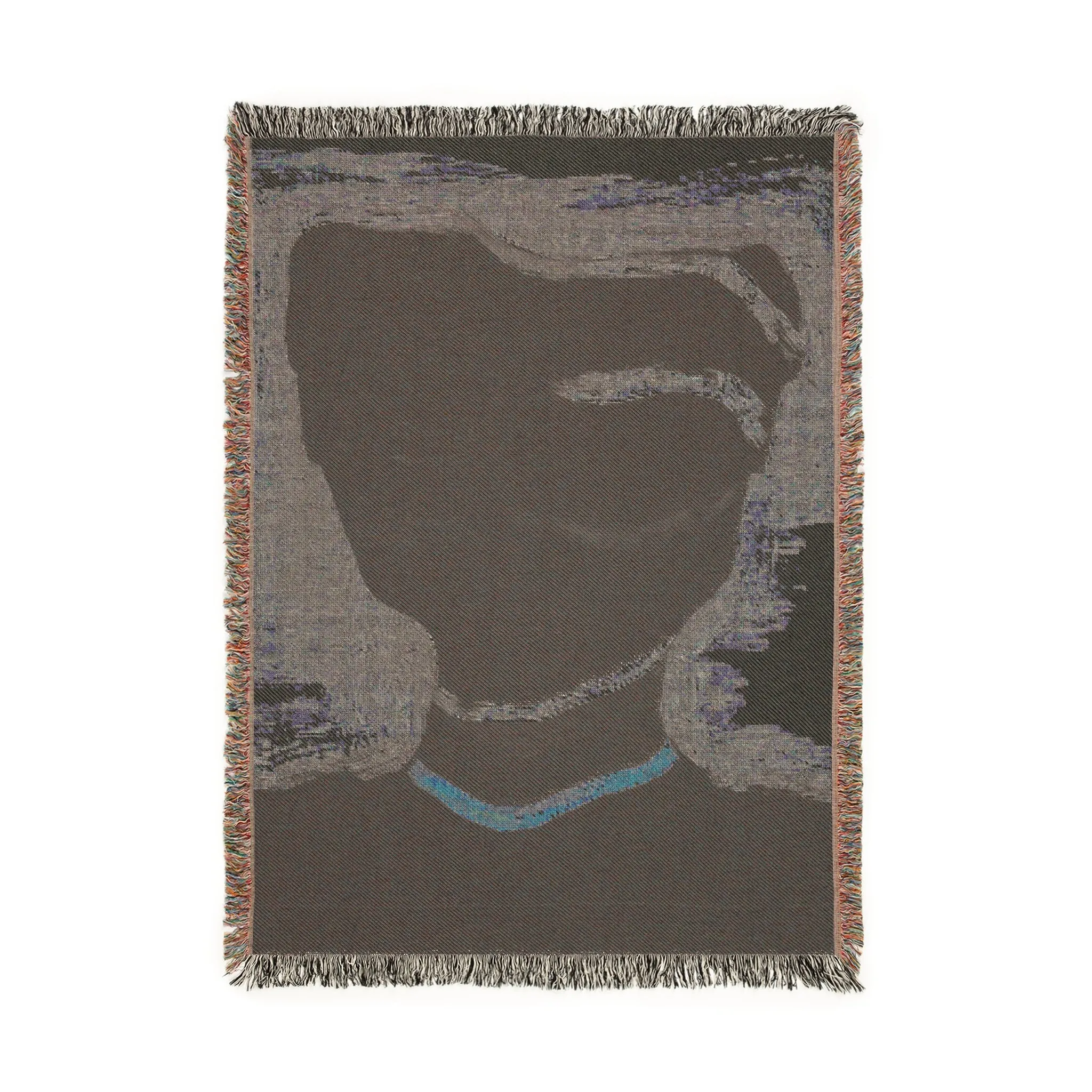 Abstract Noir Face Woven Blanket