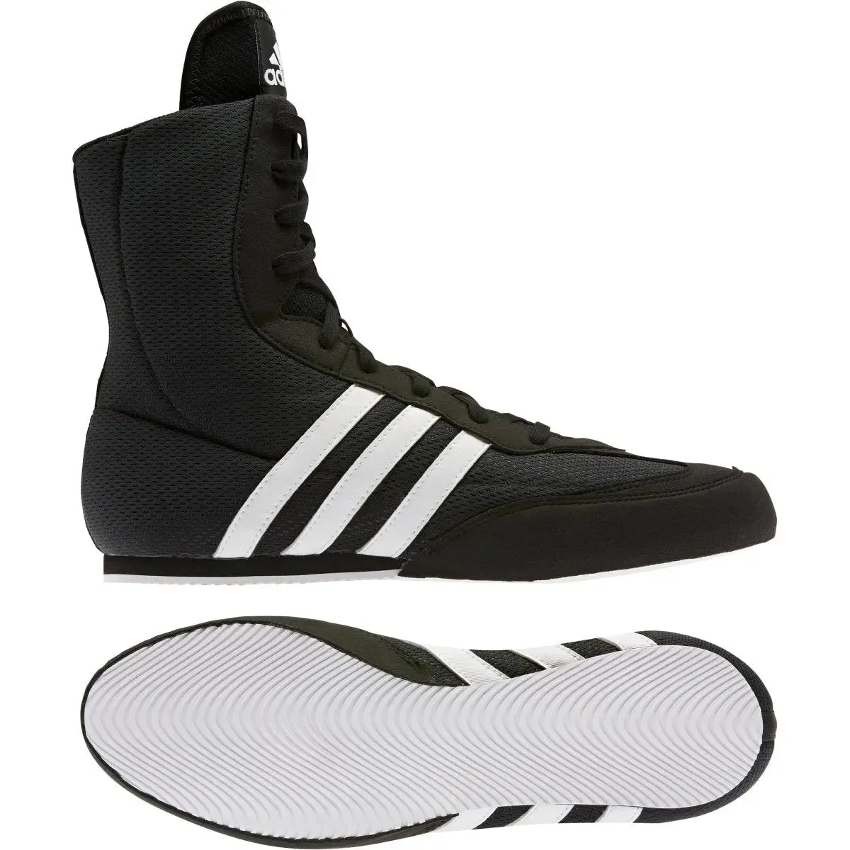 Adidas Box Hog Boxing Boots - Black White
