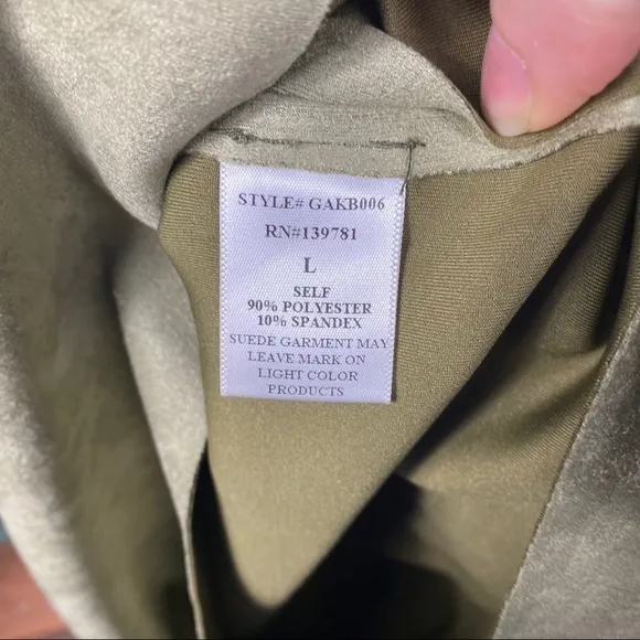 AIDEN RUFFLE MINI SKIRT olive green faux suede