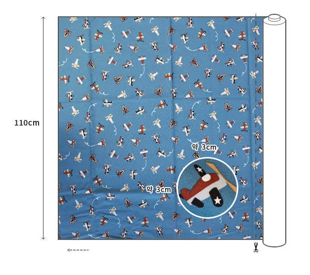 Airplane Cotton Fabric - Brown, Gray or Navy - By the Yard 100842 97660-1