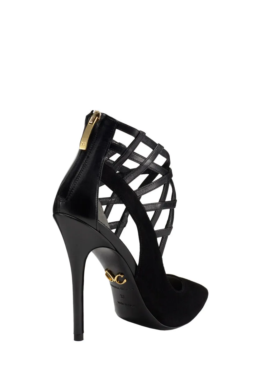 ALANA BLACK SUEDE PUMPS