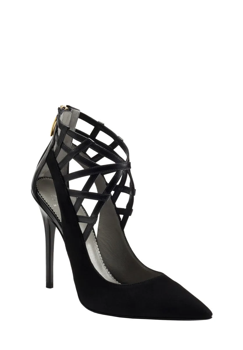 ALANA BLACK SUEDE PUMPS