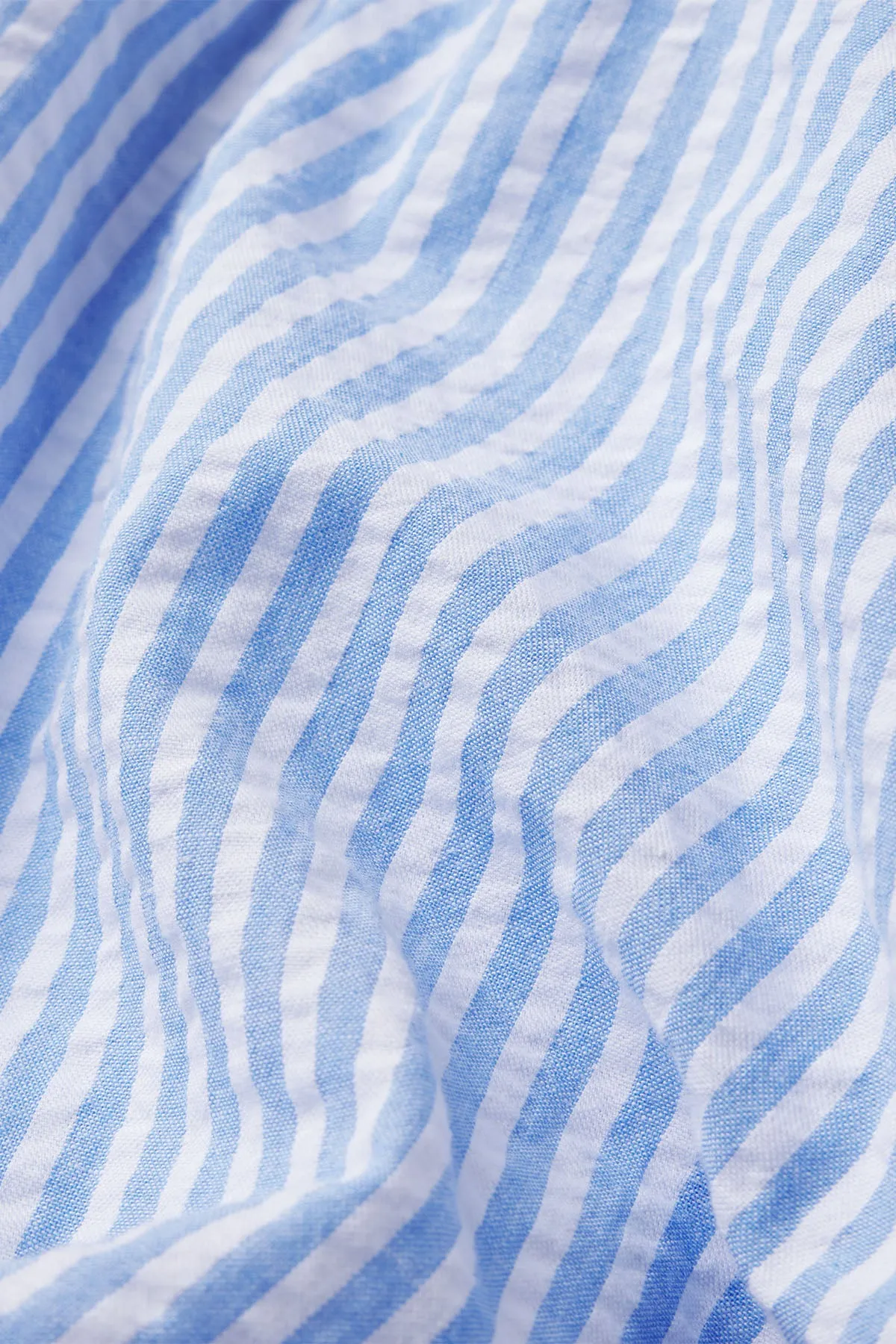 Alice Nightgown in Blue Seersucker