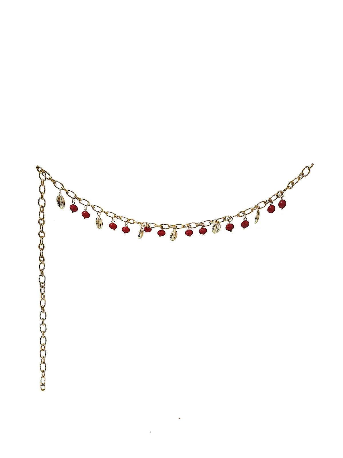 Amaya Gold Metal Belt With Charms