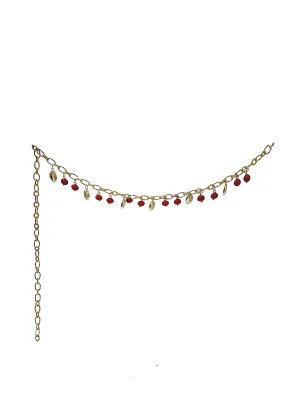 Amaya Gold Metal Belt With Charms