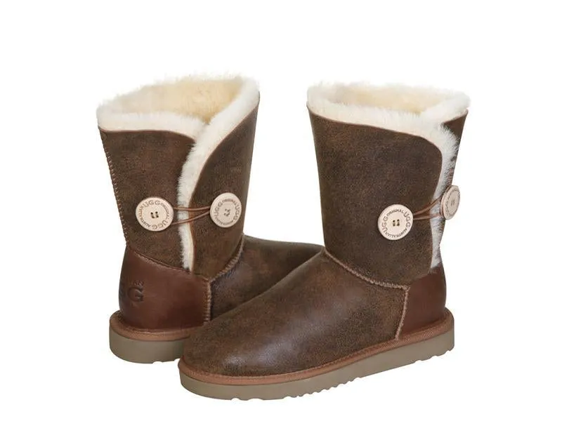 Australian UGG NAPPA Short Button UGG Boots - 3 Colours