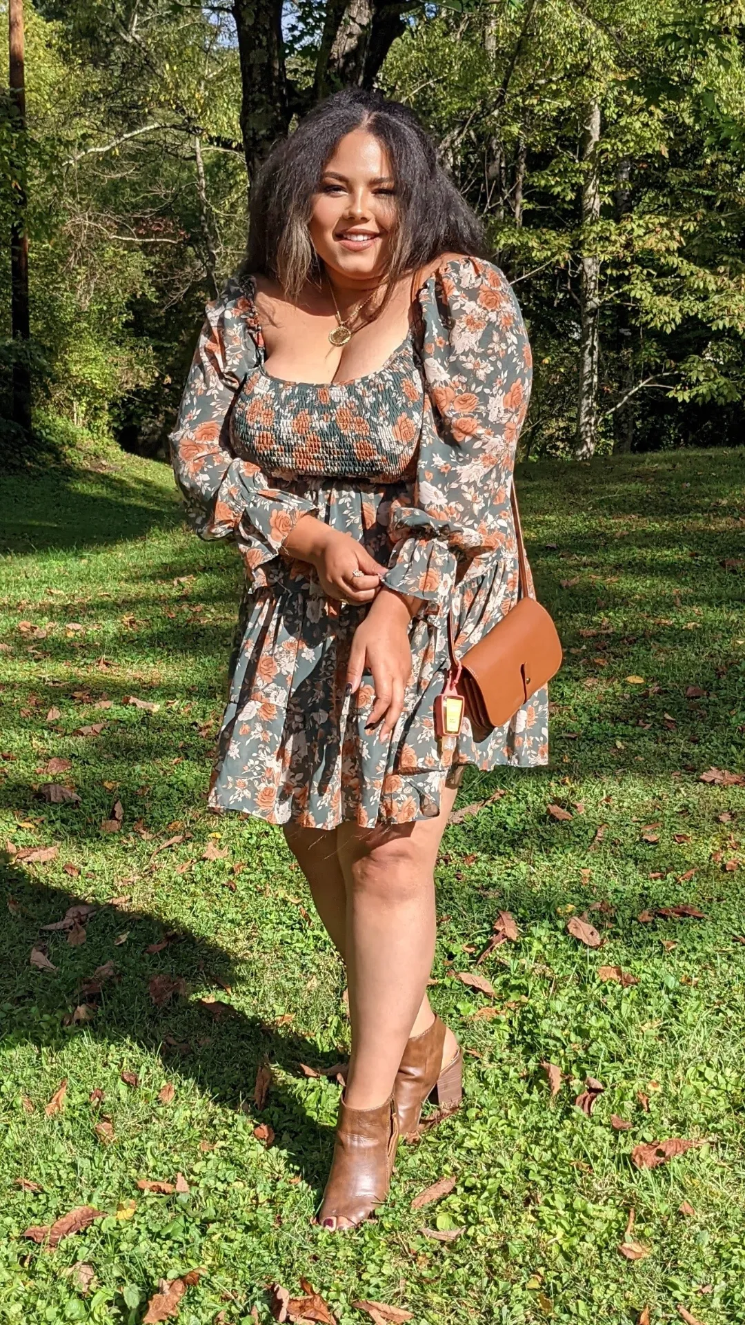 Autumn's Floral Dress