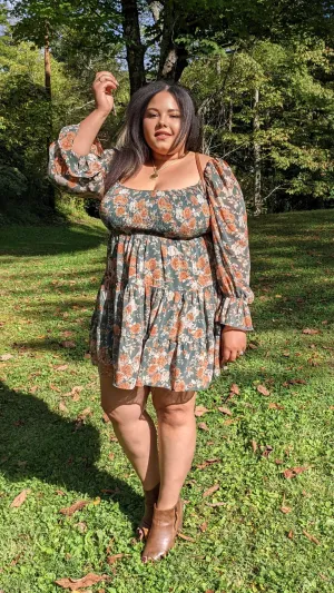 Autumn's Floral Dress