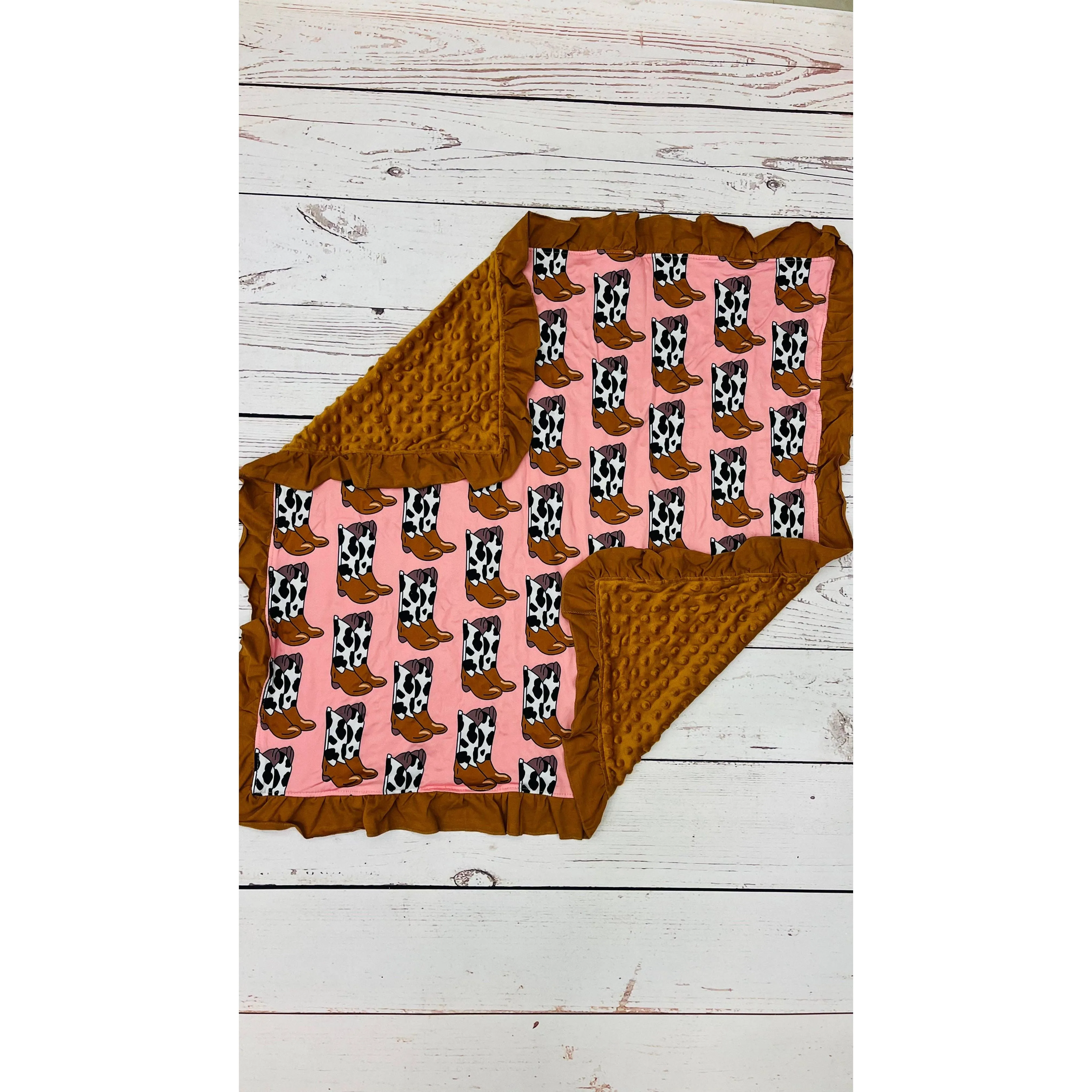 Baby Ruffle Boots Printed Blanket