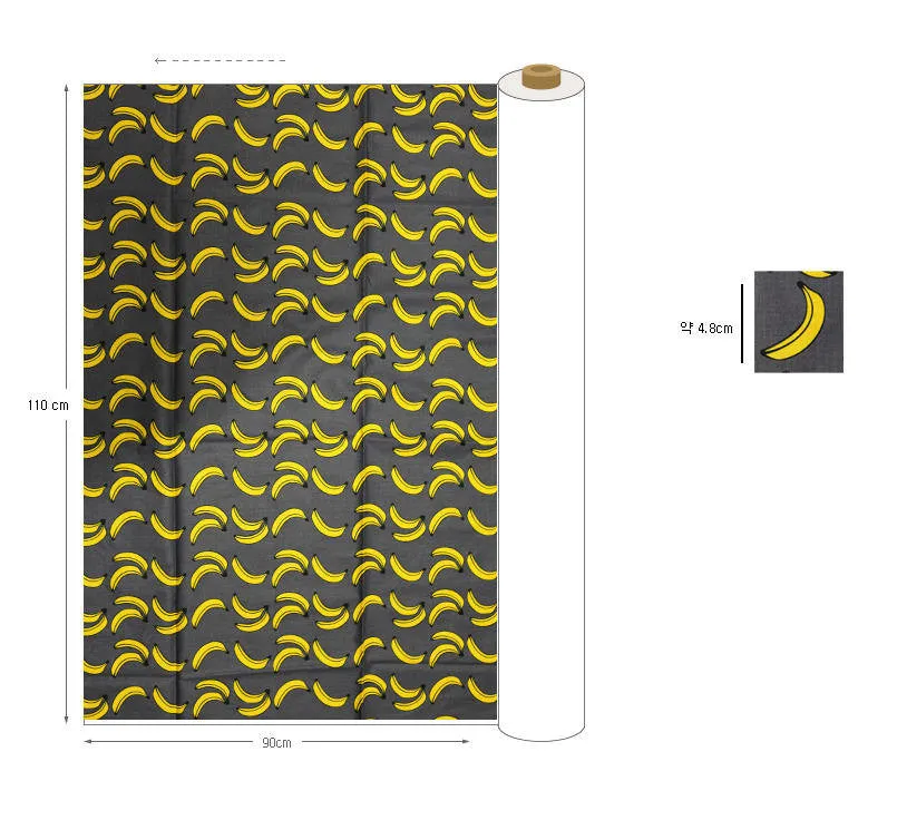 Banana Cotton Fabric - White - By the Yard 82904