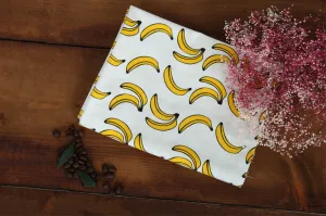 Banana Cotton Fabric - White - By the Yard 82904