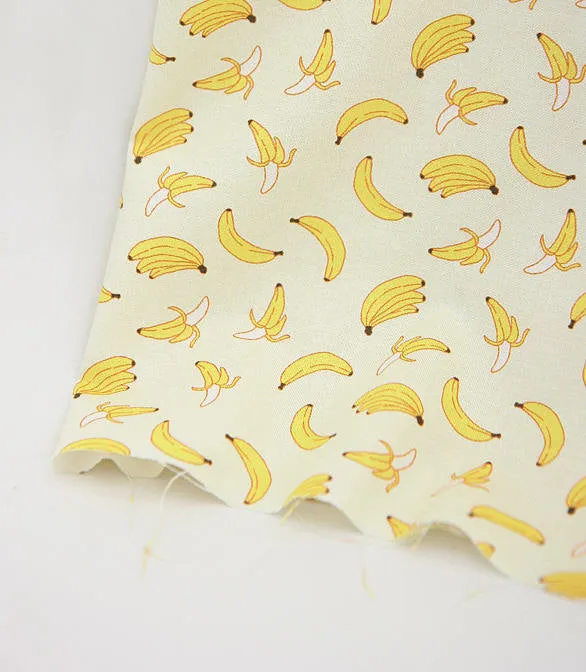 Bananas Cotton Fabric - Digital Printing - By the Yard 85777
