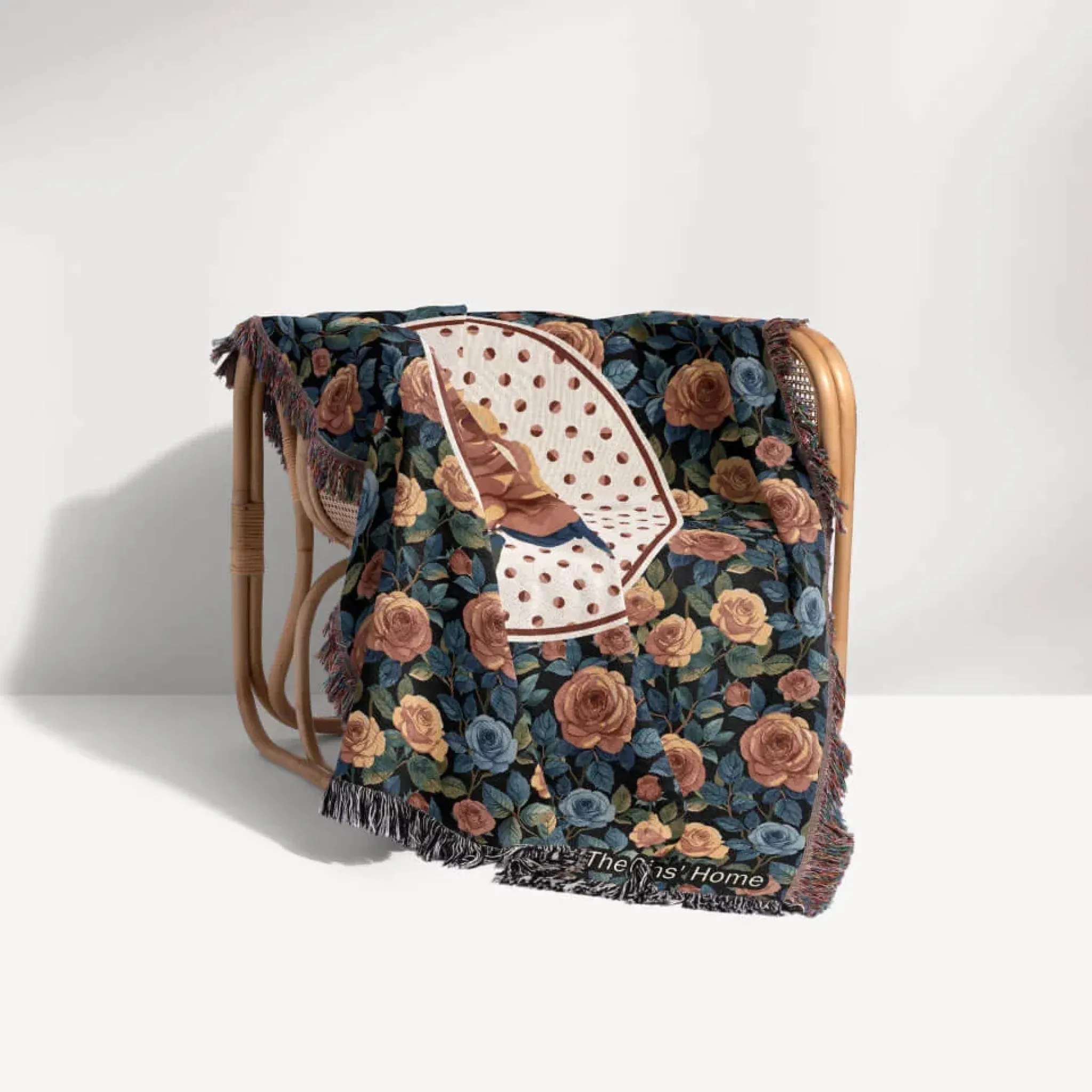 Birth Flower Woven Throw Blanket