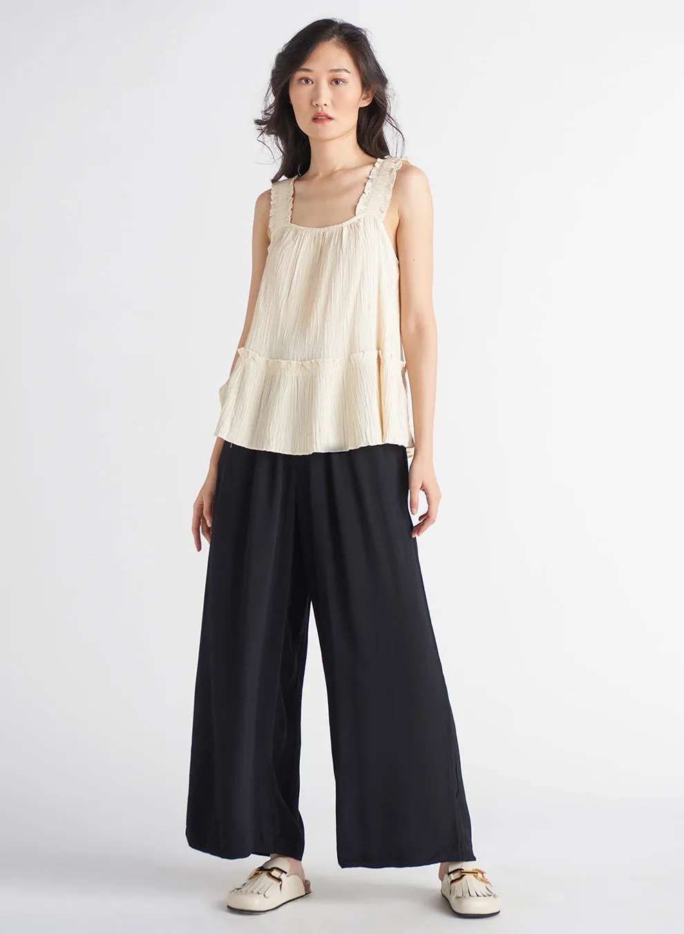 Black Tape Wide Leg Pant