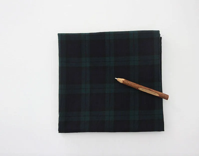 Black Watch Fabric, Plaids Cotton Fabric, Yarn Dyed Cotton Fabric, Washing Cotton Fabric - Red or Green - By the Yard 23808-1