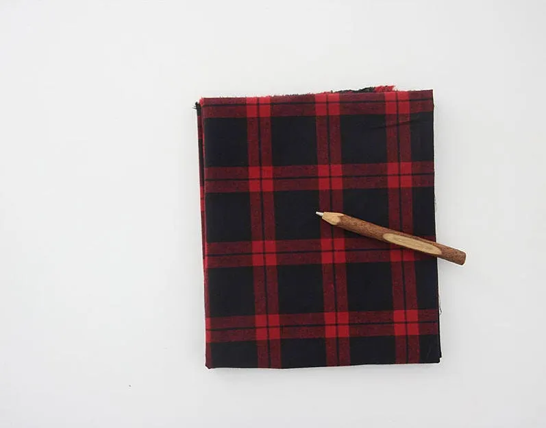 Black Watch Fabric, Plaids Cotton Fabric, Yarn Dyed Cotton Fabric, Washing Cotton Fabric - Red or Green - By the Yard 23808-1