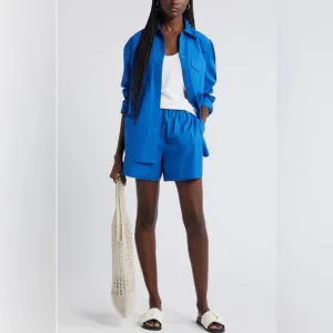 Blue Marmara Pull On Poplin Shorts  Size XL