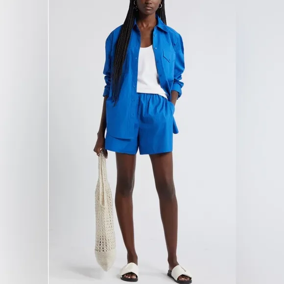 Blue Marmara Pull On Poplin Shorts  Size XL