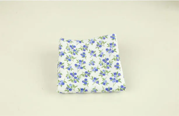 Blueberry Cotton Fabric, Fruits Cotton Fabric - Digital Printing - Fabric By the Yard /82125