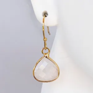 Boho & Mala Moonstone Gold Plated Drop Earrings DE100057