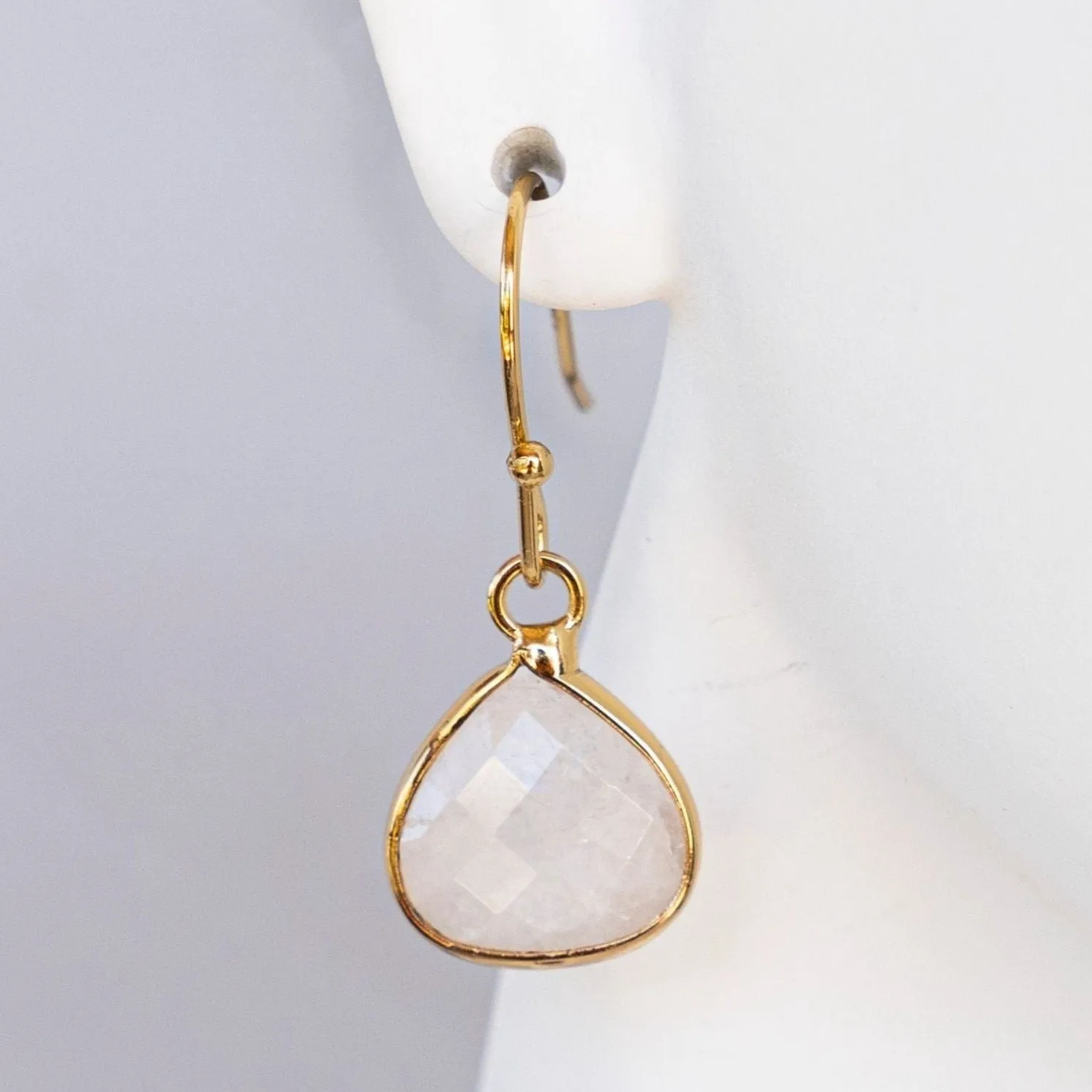 Boho & Mala Moonstone Gold Plated Drop Earrings DE100057
