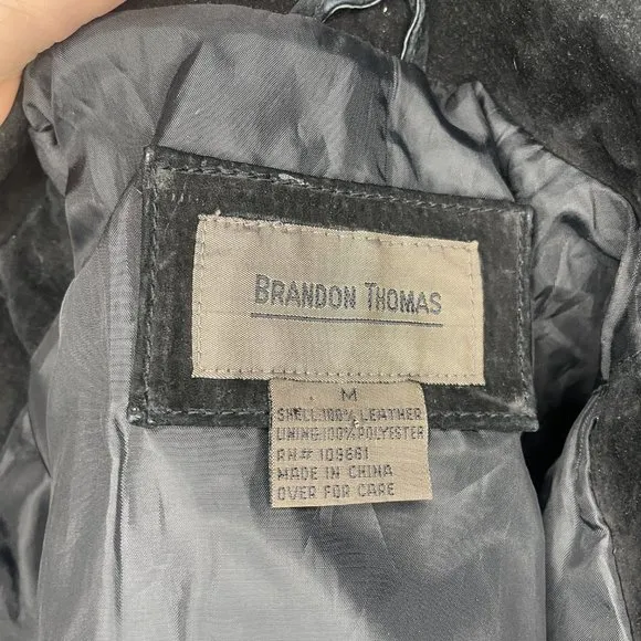 Brandon Thomas Suede Jacket with Floral Embroidery - Women's Size M