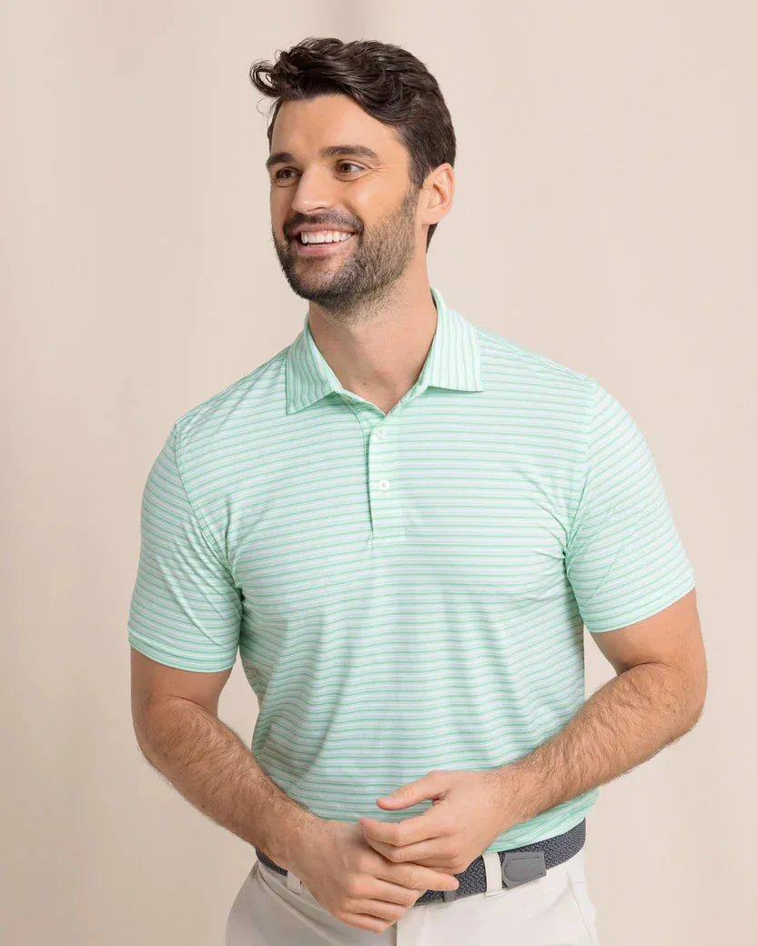 Breezy Point Stripe Polo (Parakeet)