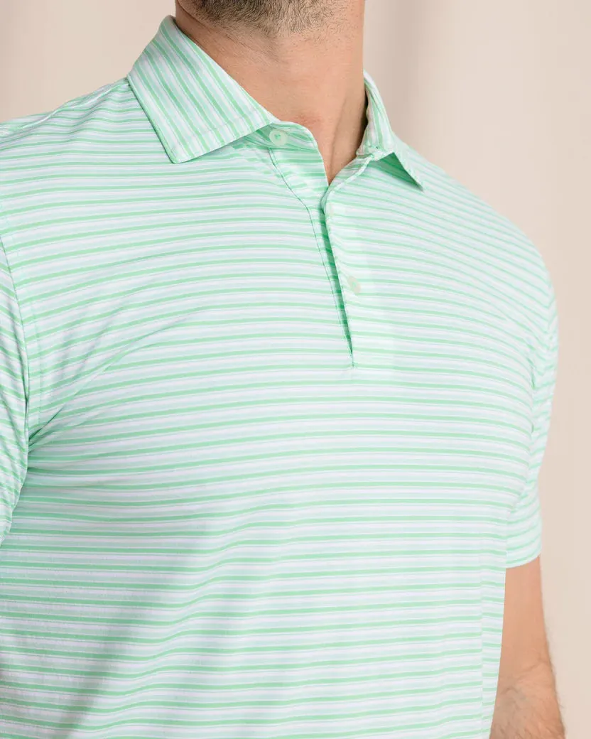 Breezy Point Stripe Polo (Parakeet)