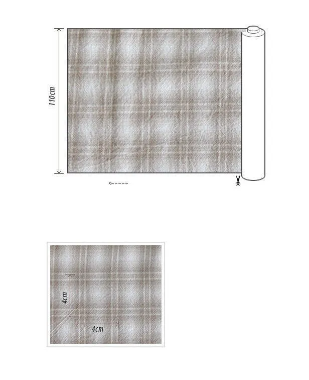 Brown Plaids Cotton Fabric, Quality Korean Fabric - By the Yard /69358