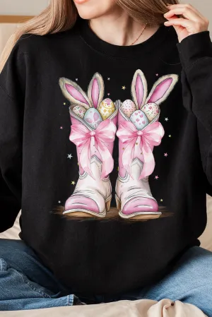 Bunny Bow Boots Unisex NuBlend Crew Sweatshirt