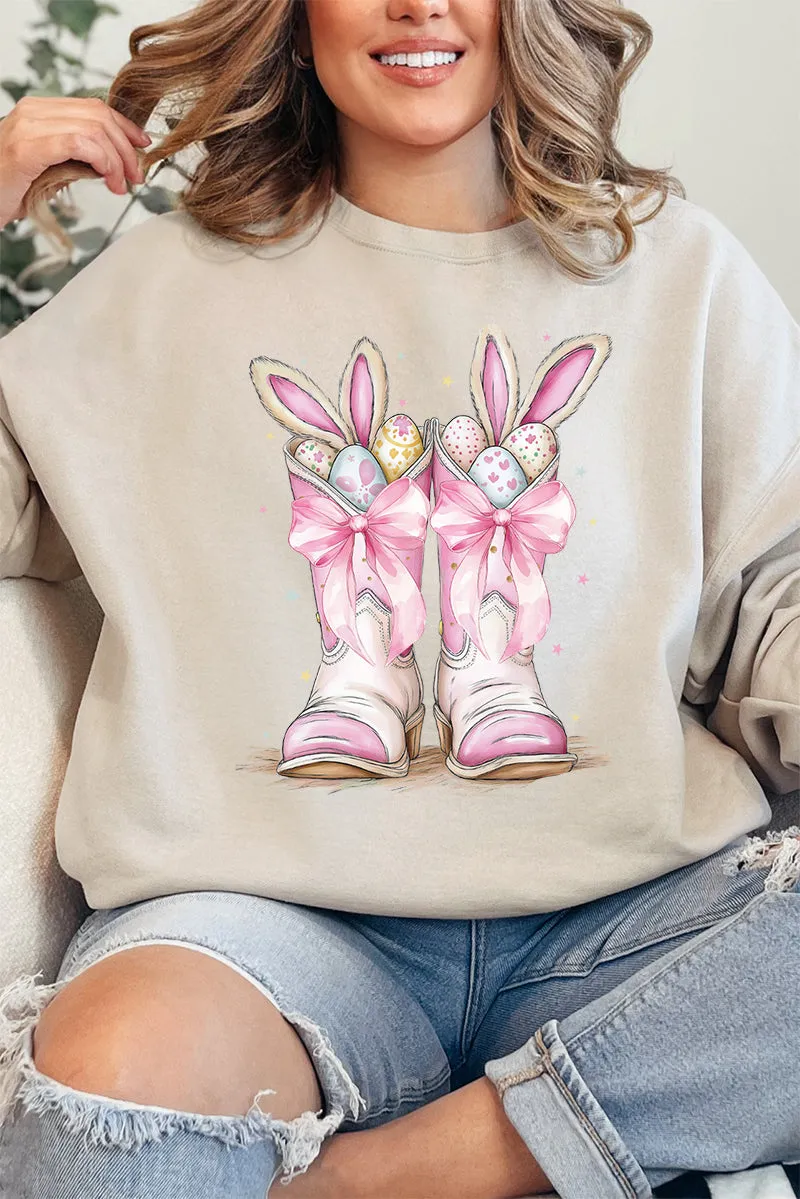 Bunny Bow Boots Unisex NuBlend Crew Sweatshirt