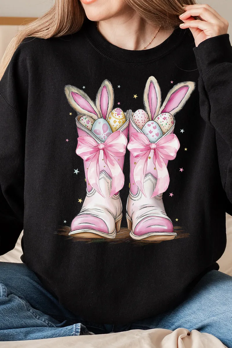 Bunny Bow Boots Unisex NuBlend Crew Sweatshirt
