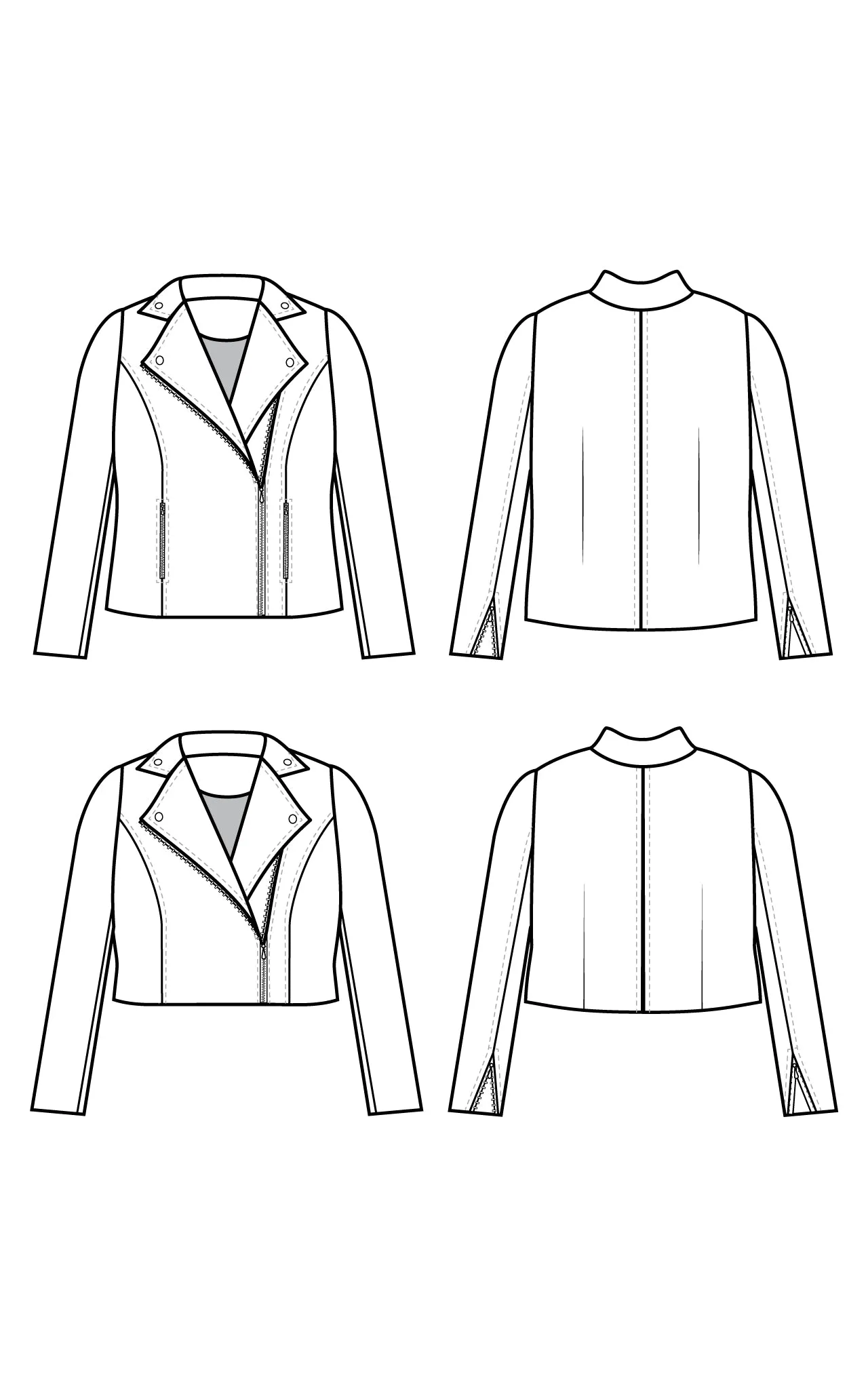 Canton Moto Jacket 0-16 printed pattern