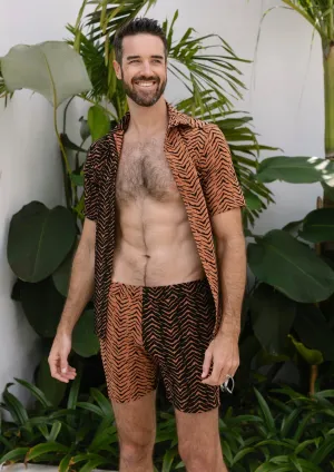 Carlsbad Button Down Shirt - Tiger Switch Print