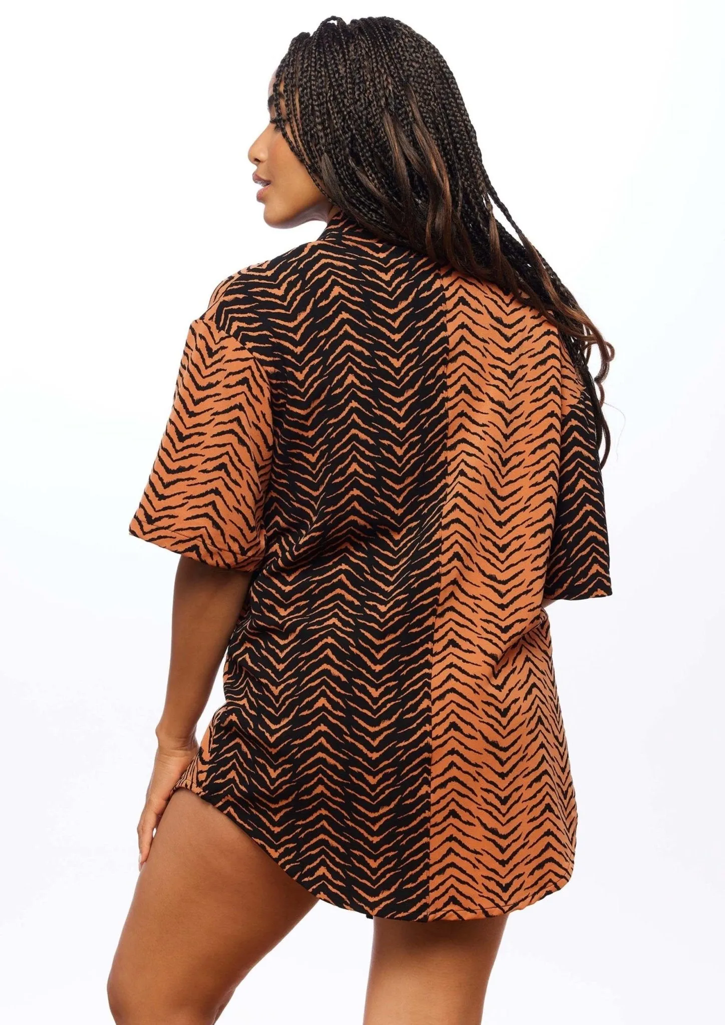 Carlsbad Button Down Shirt - Tiger Switch Print