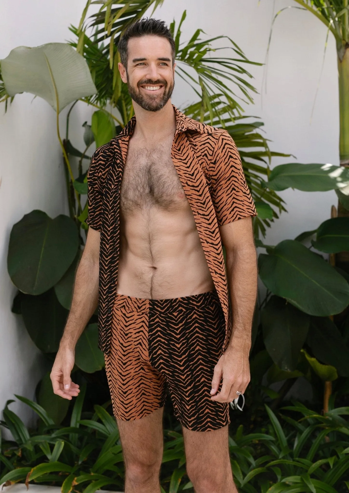 Carlsbad Button Down Shirt - Tiger Switch Print