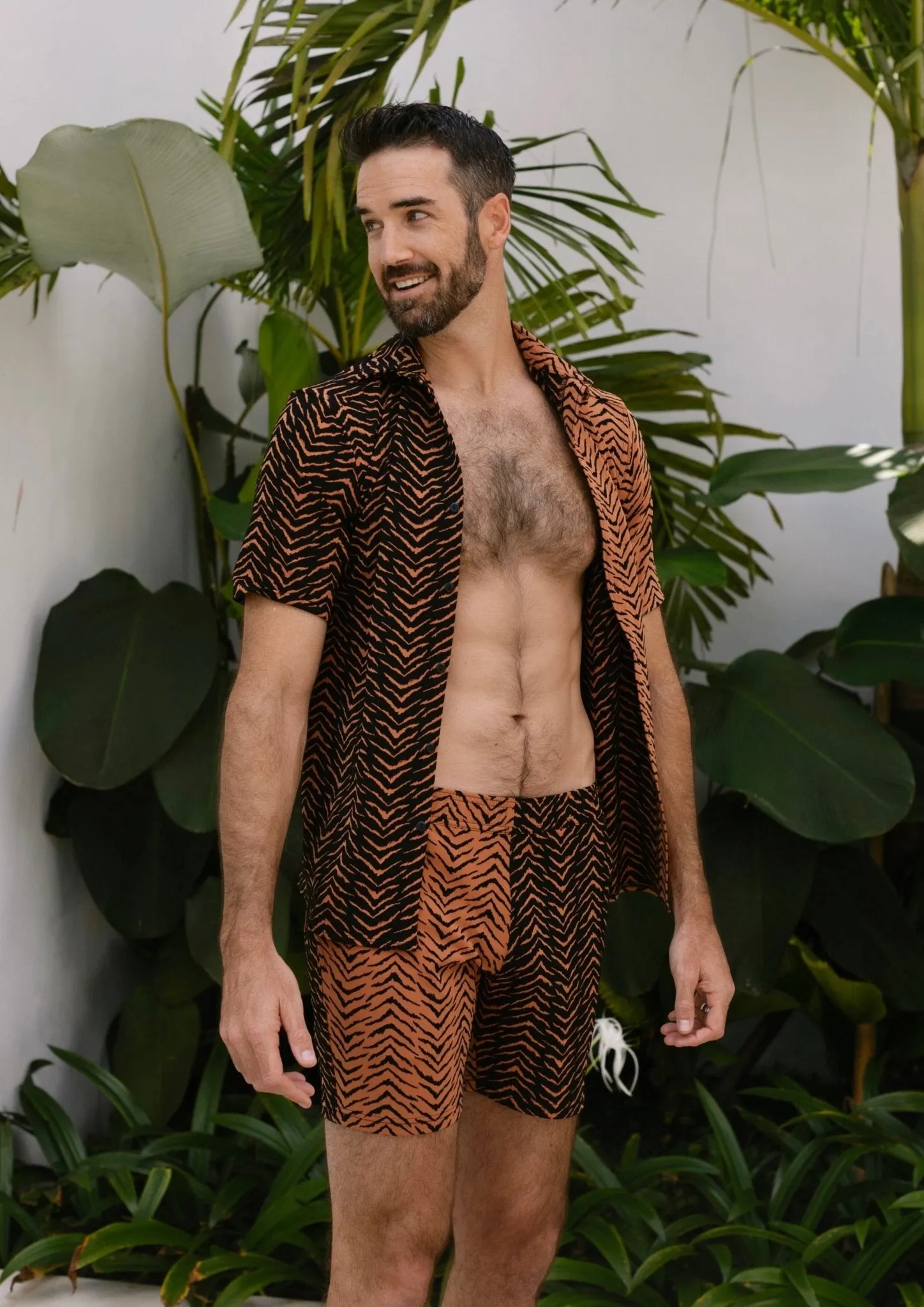 Carlsbad Button Down Shirt - Tiger Switch Print