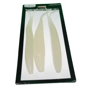 Catch 10" Black Label Livies Softbait White Warrior UV   Glow 3 Pack