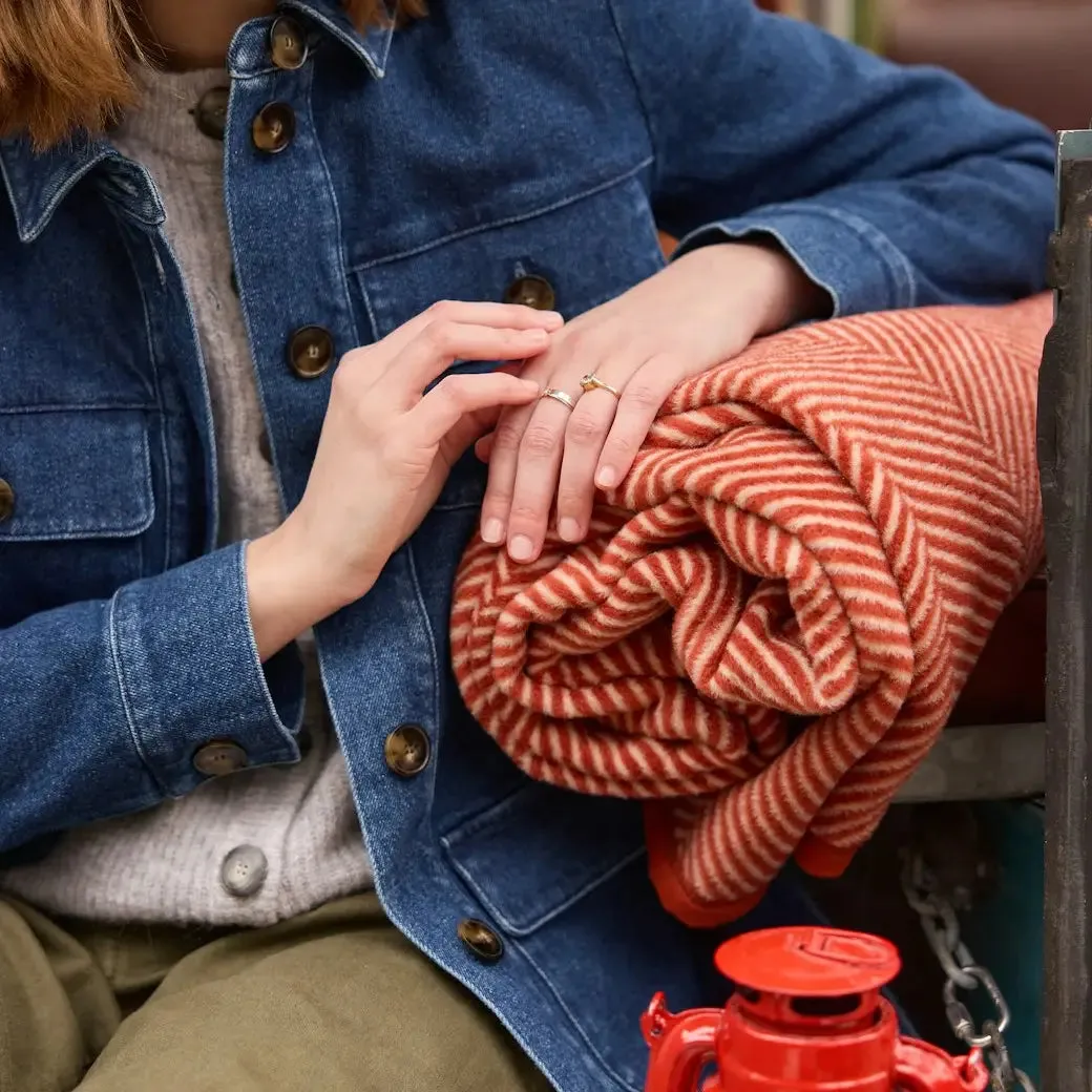 Chappy Wrap | Harborview Herringbone Blanket {Desert Red}