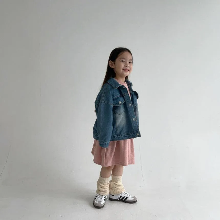 Char Sweatshirt Style Dress (Pale Pink)