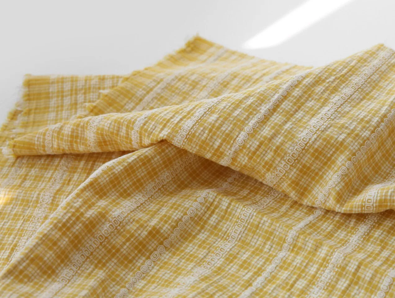 Checkered Prewashed Cotton Blend Fabric - in 8 Colors - By the Yard / 54414