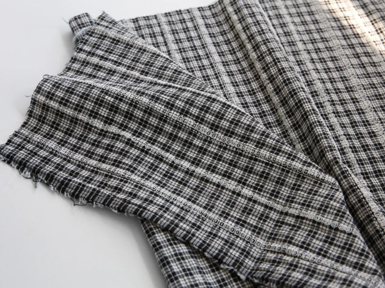 Checkered Prewashed Cotton Blend Fabric - in 8 Colors - By the Yard / 54414