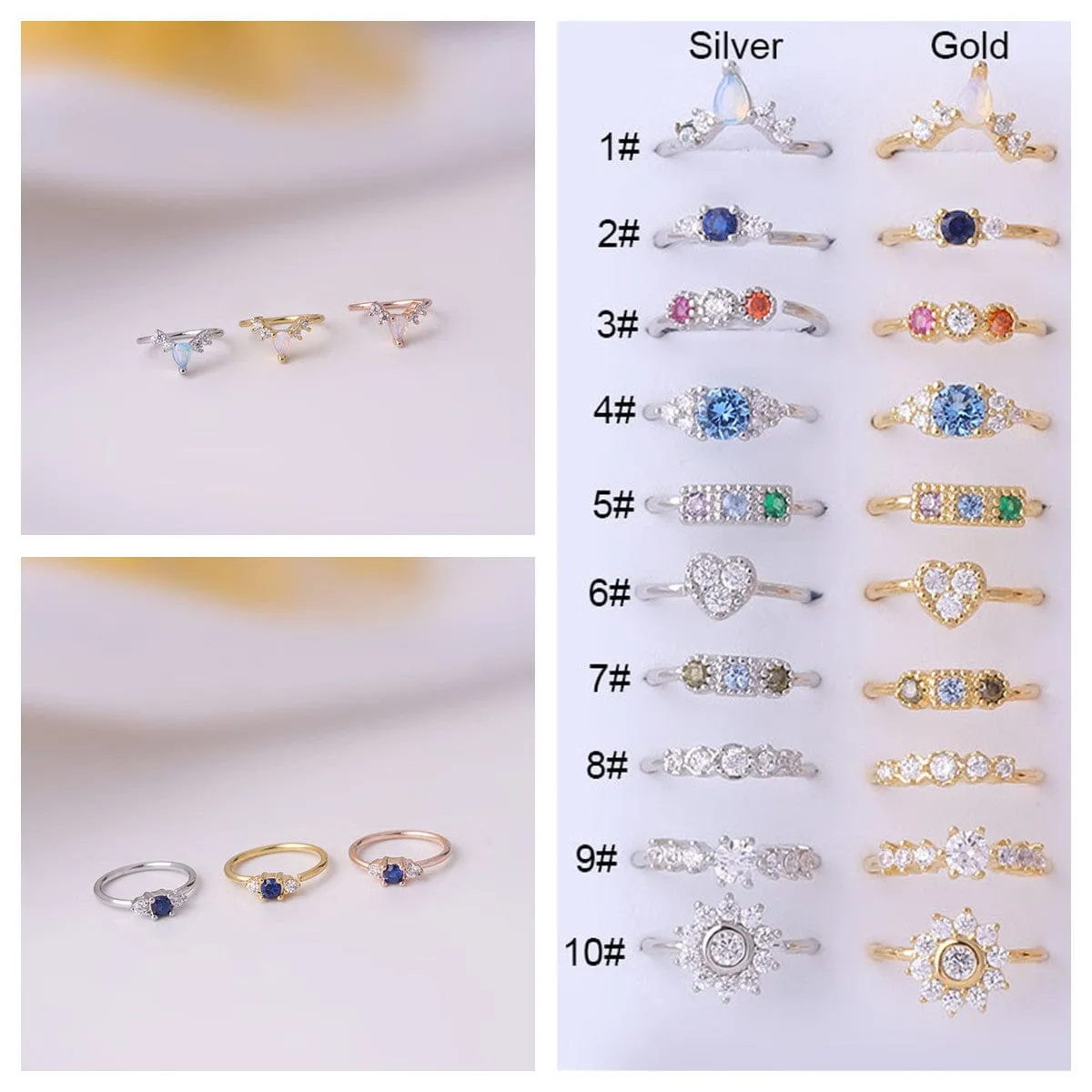 Chic Colorful CZ Inlaid Nose Piercing Nose Hoop